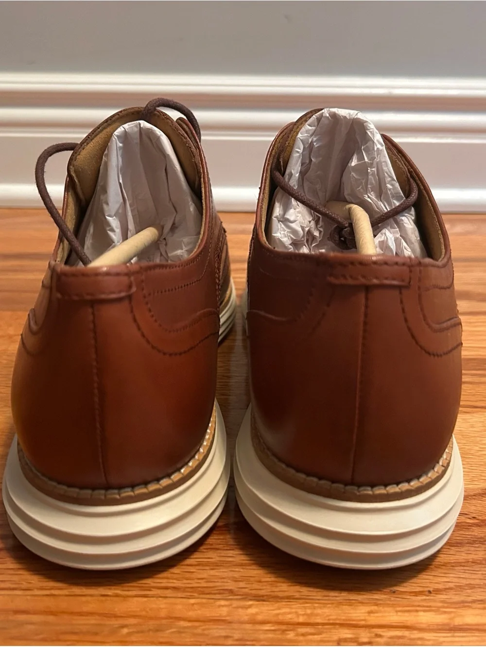 Cole Haan polished brown